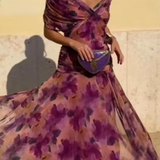 Louise | Elegantne Maxi Pidu Kleidiga V-kaelusega
