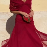 Louise | Elegantne Maxi Pidu Kleidiga V-kaelusega