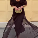 Louise | Elegantne Maxi Pidu Kleidiga V-kaelusega