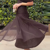 Louise | Elegantne Maxi Pidu Kleidiga V-kaelusega