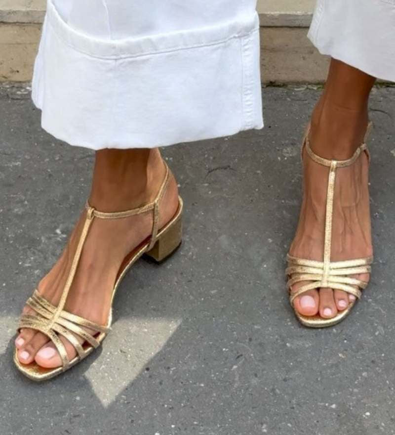 Allegra | Zlatne Sandale Dnevna Elegancija