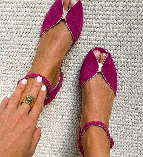 Olivia | Elegantne sandale u boji žalfije